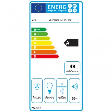 AEG NDC7791SB Απορροφητήρας Οροφής 90cm