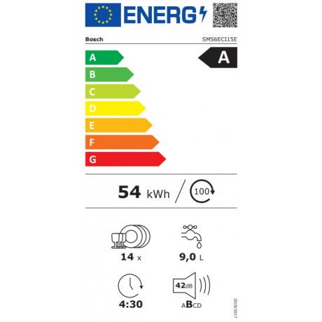 BOSCH SMS6ECI15E Ελεύθερο Πλυντήριο Πιάτων 14 Σερβίτσια 60cm Inox BOSCH SMS6ECI15E Ελεύθερο Πλυντήριο Πιάτων 14 Σερβίτσια 60cm Inox