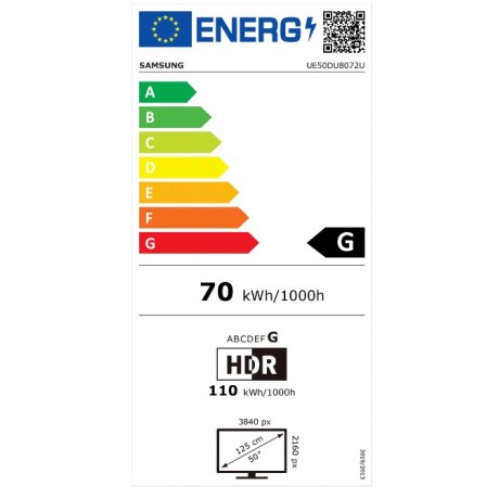 SAMSUNG UE50DU8072UXXH 50" Τηλεόραση