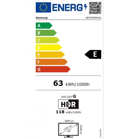 SAMSUNG MINI LED M80H 4K UE55M80HAUXXH AI 55" Τηλεόραση