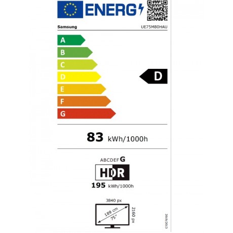 SAMSUNG MINI LED M80H 4K UE75M80HAUXXH AI 75" Τηλεόραση SAMSUNG MINI LED M80H 4K UE75M80HAUXXH AI 75" Τηλεόραση