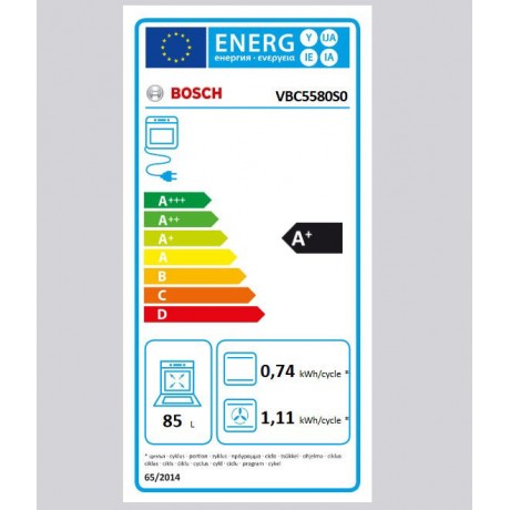 BOSCH VBC5580S0 Φούρνος Εντοιχιζόμενος 85lt 59.6cm
