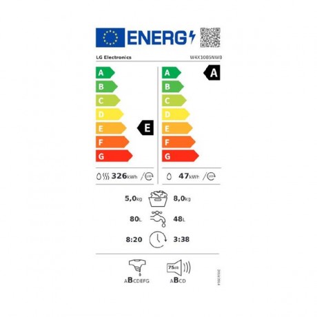 LG W4X1085NWB Πλυντήριο Στεγνωτήριο Ρούχων 8kg/5kg Ατμού 1400 Στροφές LG W4X1085NWB Πλυντήριο Στεγνωτήριο Ρούχων 8kg/5kg Ατμού 1400 Στροφές