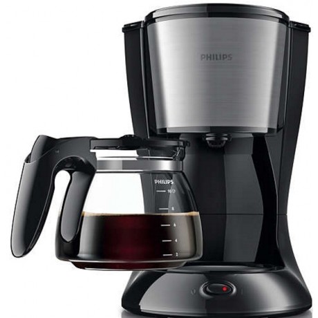 Philips Daily Collection HD 7462/20 Καφετιέρα φίλτρου, 1000W, Χρώμα ανοξείδωτο ατσάλι & μαύρο