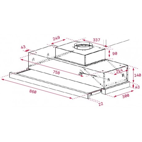 Teka CNL 9815 Plus Συρόμενος Απορροφητήρας 90cm Inox