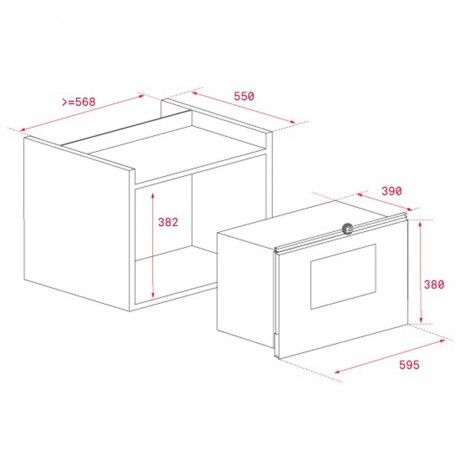 Teka ML 825 TFL 25 Λίτρα, 900 W, Mικροκύματα + Grill Inox/Μαύρο   