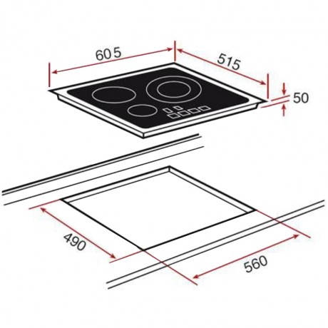 Teka IT 6450 iKnob Αυτόνομη Επαγωγική Εστία 60,5 Cm Αναγνώριση Σκεύους, Μαύρο  