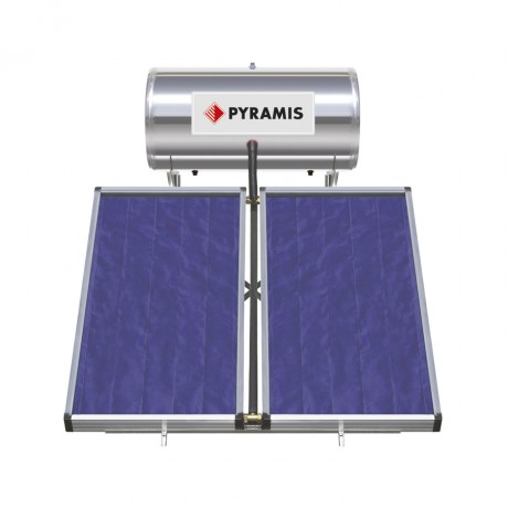 Pyramis Ηλιακός Θερμοσίφωνας 200lt/3m² Glass Διπλής Ενέργειας με Επιλεκτικό Συλλέκτη 026000505