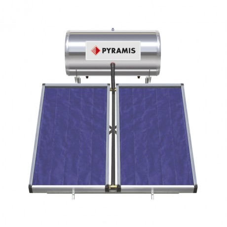 Pyramis Ηλιακός Θερμοσίφωνας 200lt/4m² Glass Διπλής Ενέργειας με Επιλεκτικό Συλλέκτη  026000605