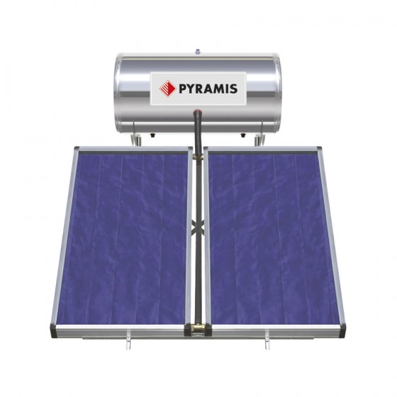 Pyramis Ηλιακός Θερμοσίφωνας 200lt/4m² Glass Διπλής Ενέργειας με Επιλεκτικό Συλλέκτη  026000605