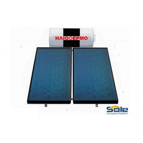 Sole Ηλιόθερμο Eco 200-2-S150 Glass Διπλής Ενέργειας Επιλεκτικός, 3,00 m² (2Χ1,50m²) 