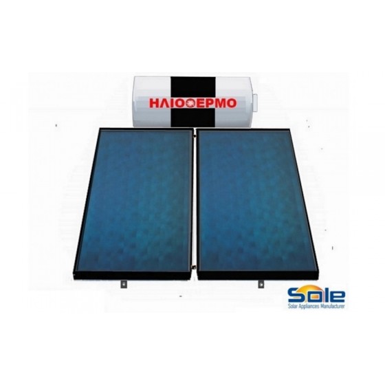 Sole Ηλιόθερμο Eco 200-2-S150 Glass Διπλής Ενέργειας Επιλεκτικός, 3,00 m² (2Χ1,50m²) 