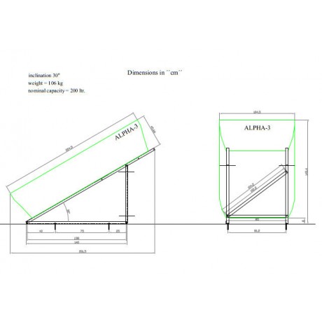Sole Alpha III Compact Ηλιακός Θερμοσίφωνας 200 λίτρων Glass Διπλής Ενέργειας με 2.2τ.μ. Συλλέκτη