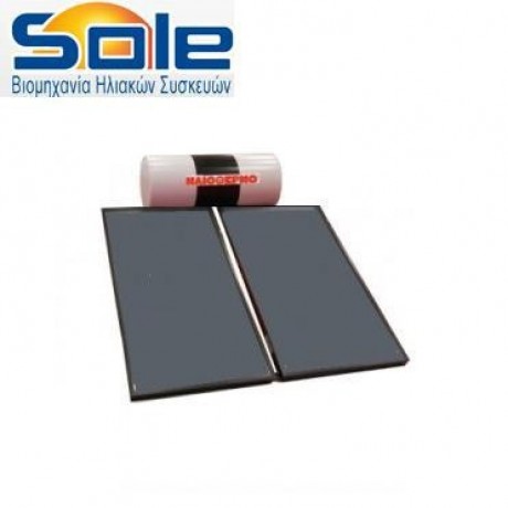 Sole Ηλιόθερμο Eco 200-2-S150 Glass Διπλής Ενέργειας Επιλεκτικός, 3,00 m² (2Χ1,50m²) 